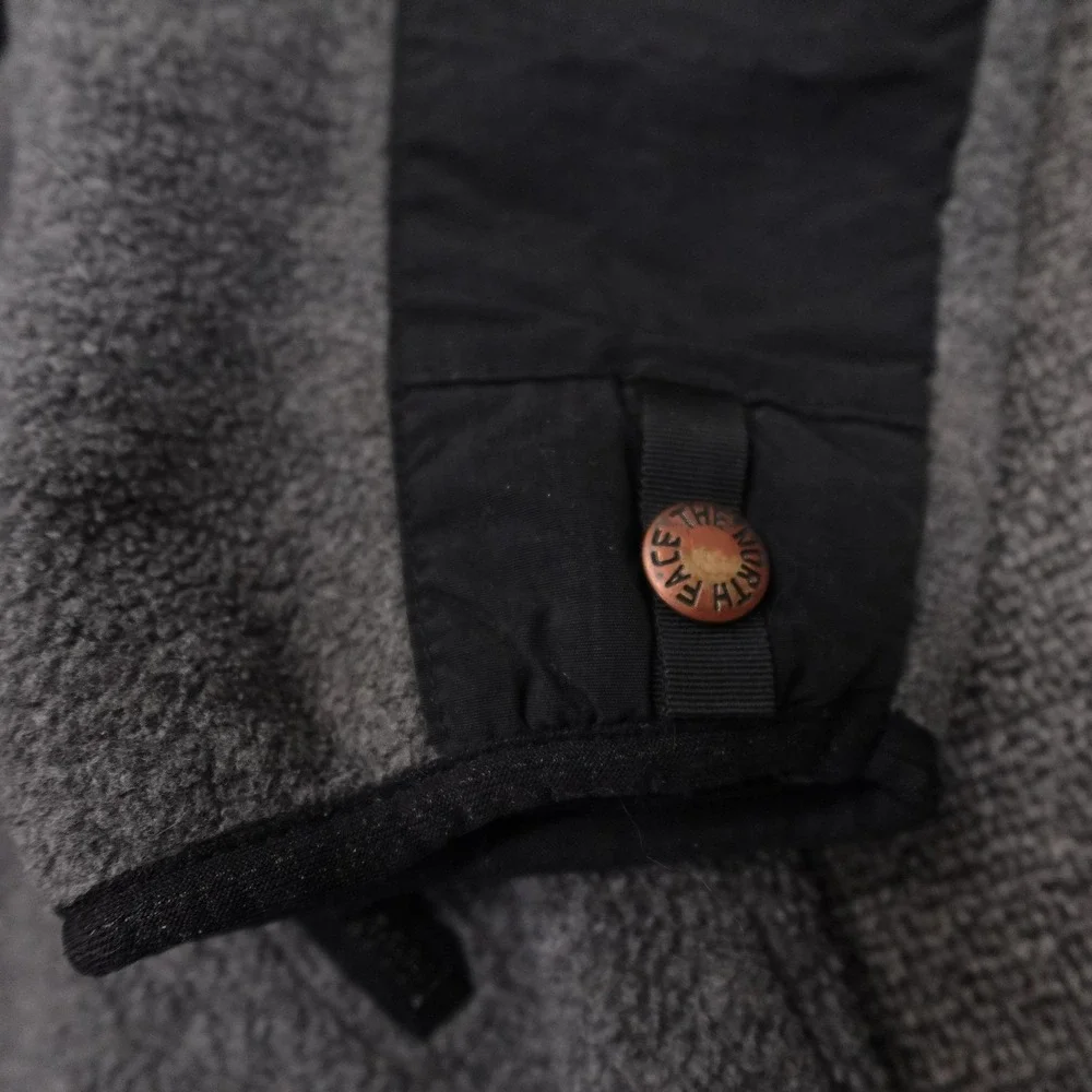 The North Face Jacket Mens Large Gray Black Denali Fleece Full Zip Pockets